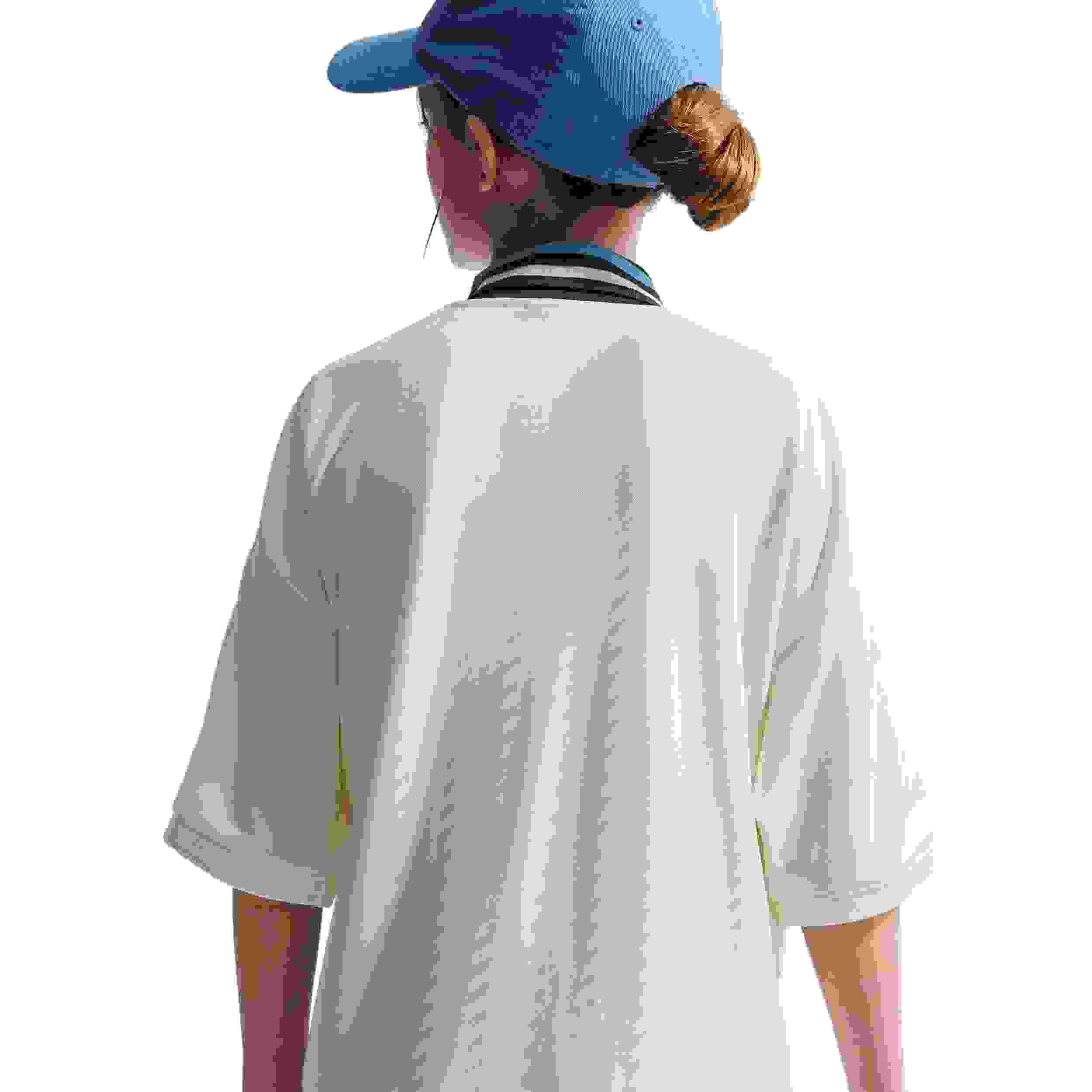 Nike Sportswear Big Kids' Beige/Navy Short Sleeve Jersey